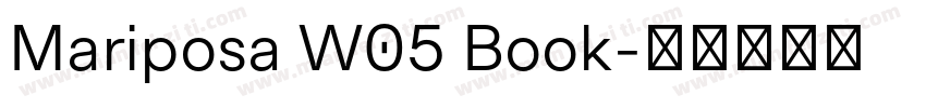 Mariposa W05 Book字体转换